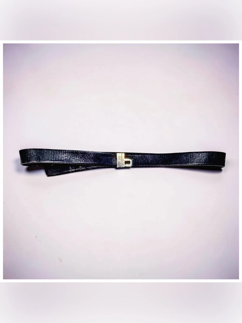Bijan Men’s Black Leather Belt | Italian Luxury | 44”x1” | Made in Italy